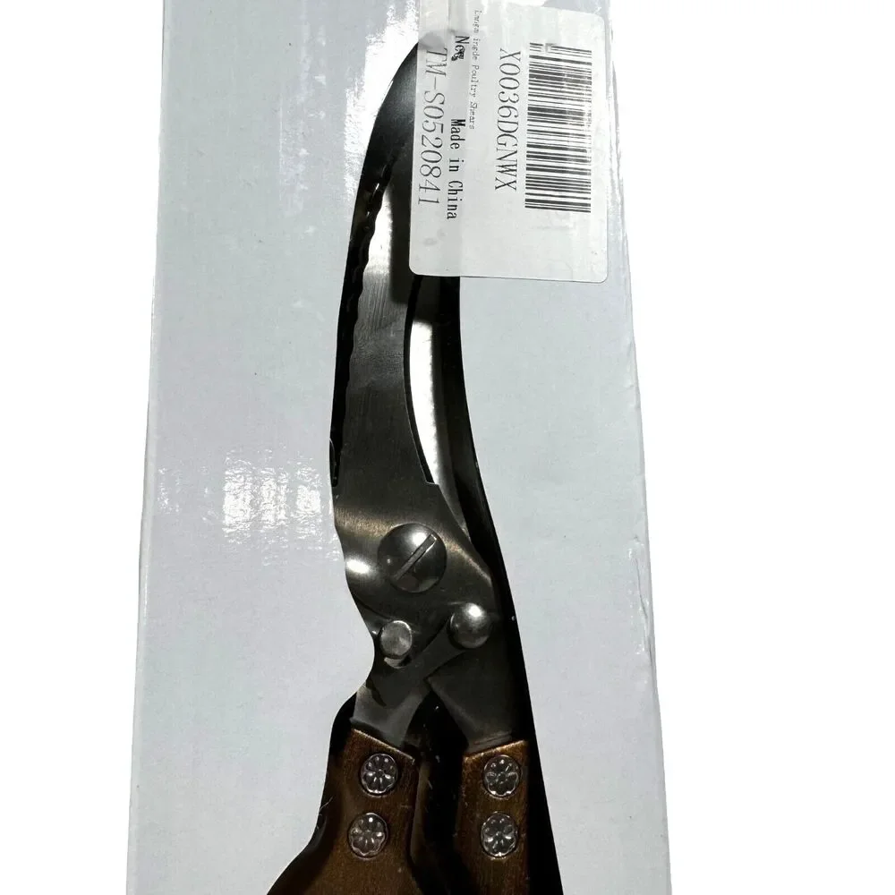 Kitchen Shears Bronze Poultry Heavy Duty Kitchen Scissors Stainless Steel NEW